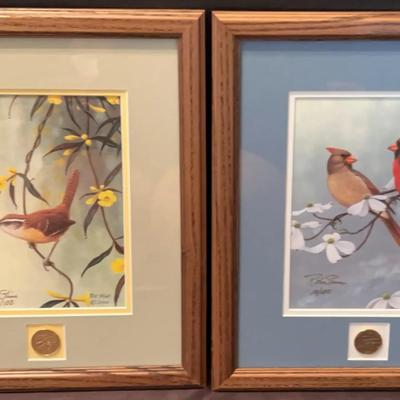 State Bird & Flower Quarter Series – Carolina Wren & Cardinal Prints