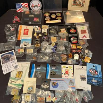 Extensive Collector Pin Assortment Featuring Olympic & Sports Themes