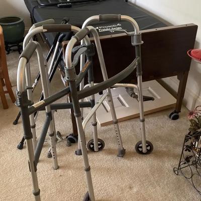 Adjustable Hospital Bed with Mattress, Walkers & Canes
