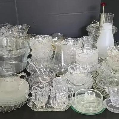 Elegant Clear Glass Serving Collection – Trifle Bowl, Trays, Plates & More