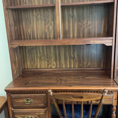 Desk And Shelf With Chair