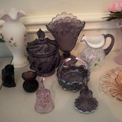 Purple And Pink Glass Pieces