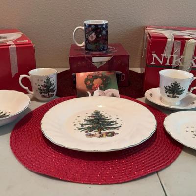 Nikko Happy Holidays And Mugs