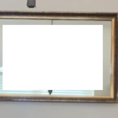Gold Frame Mirror And 2 Gold Prints