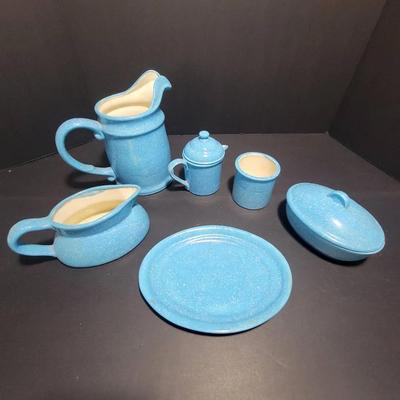 Blue Ceramic Tea Set And More