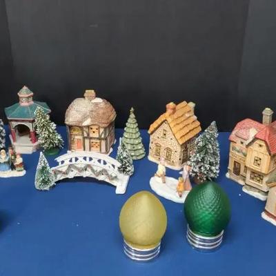 Christmas Village And Battery Powered Lights