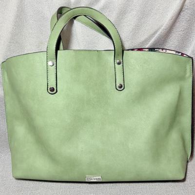 Carlos by Carlos Santana Green Leather Tote Bag 