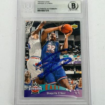 1992-93 Upper Deck Shaquille O'Neal Rookie RC Autograph -BGS Authentic