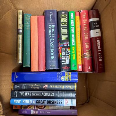 Large Box of Modern Hardcover Books
