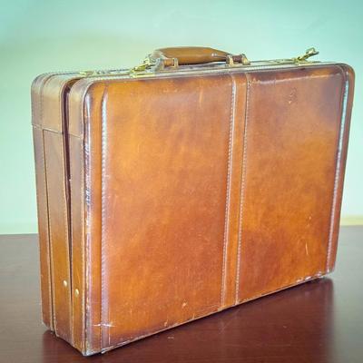 Beautiful Well-Worn DILANA Leather Suitcase