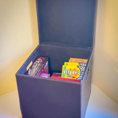 Storage Box Filled With Card Games