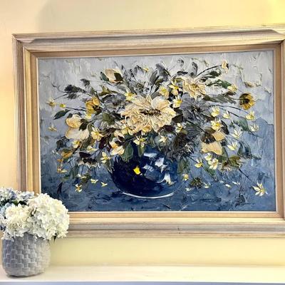 Signed Large Impasto Style Painting