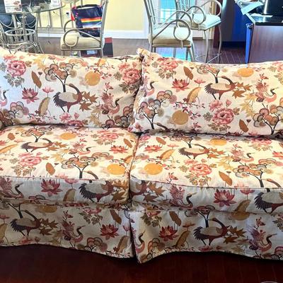 Crane Print Sofa