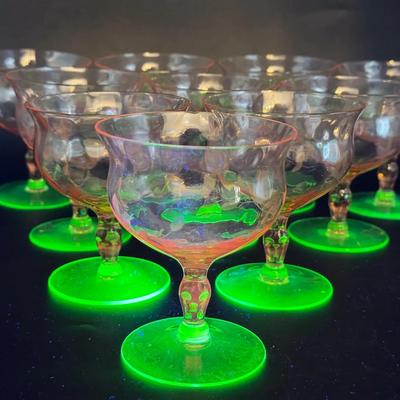 (10) Weston Floral Cut Low Sherbert Glasses