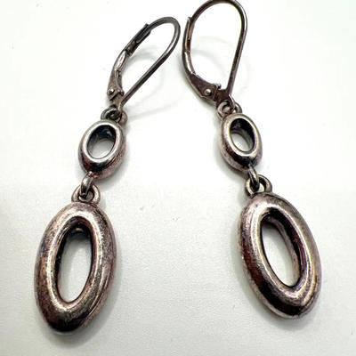 Sterling Silver Drop Earrings Stamped 925