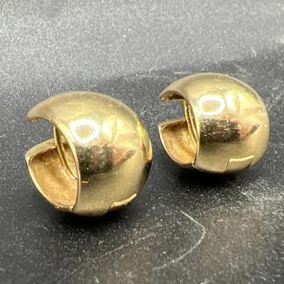 14Kt Gold Hoop Earrings — Over 8 Grams! 