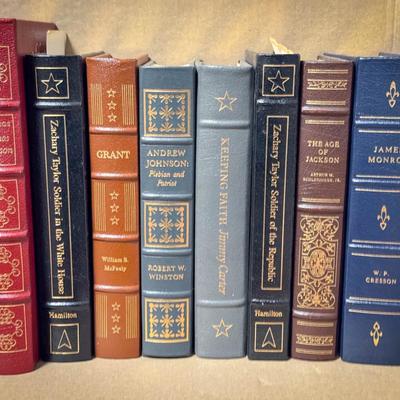 (8) Library of the Presidents Leather Bound Books – Jefferson, Grant, Carter, Monroe