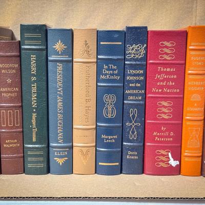 (10) Library of the Presidents Leather Bound Books – Reagan, Truman, Eisenhower