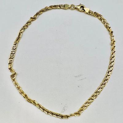 14Kt Gold Jewelry — 10” Anklet
