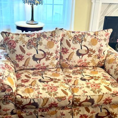 Crane Print Loveseat