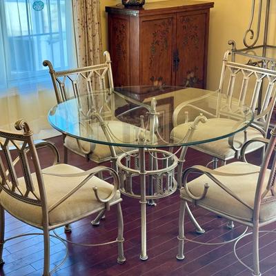Glass Top Table & (4) Chairs