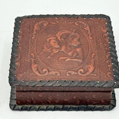 Vintage Embossed Matador Trinket Box