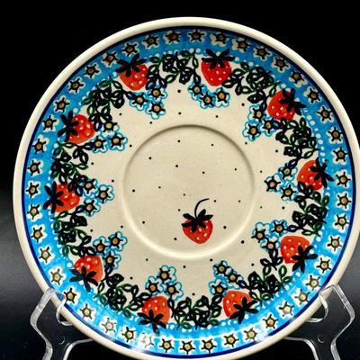 Polish Pottery Strawberry Dish