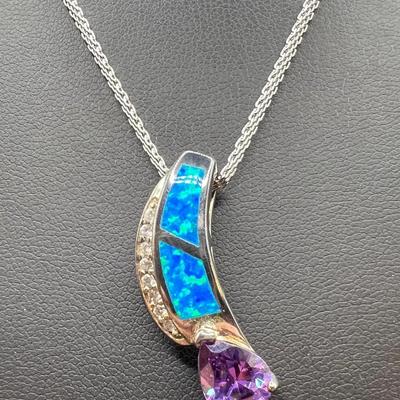 Sparkling Sterling Silver Pendant Stamped 925 