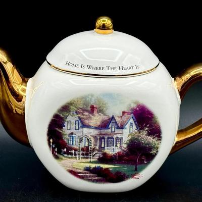 Thomas Kinkade "Home Is Where The Heart Is II" porcelain teapot