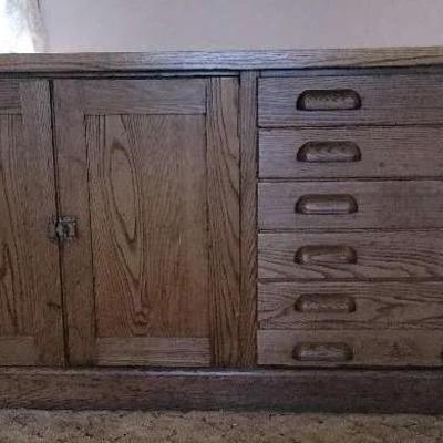 LARGE Antique Oak Cabinet