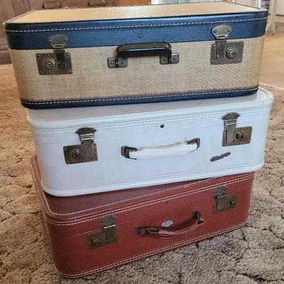 3 Vintage Suitcase lot #2
