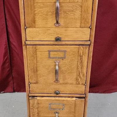Antique Oak File Cabinet