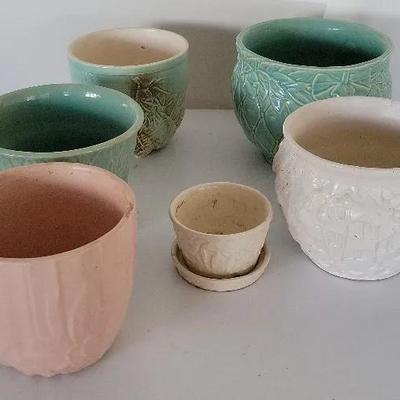 6 Vintage McCoy Planters