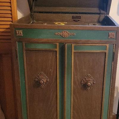 Vintage Victrola Record Player Cabinet