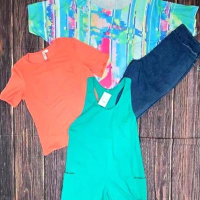 "Ethyl" Capri Pants with Knit Top & Other Colorful Pieces