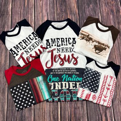 Stars & Stripes “Crazy Train” Tee Lot - Size Small