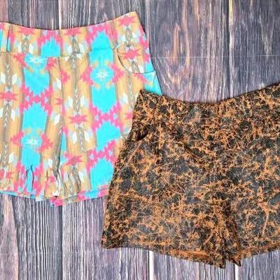 "Crazy Train" Patterned Shorts