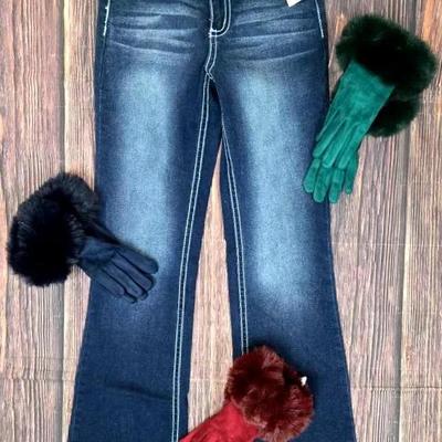 "YMI" Bootcut Jeans with Pairs of Gloves