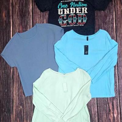 "JJ" Long-sleeve Tunic Tops & "Crazy Train" Graphic Tee