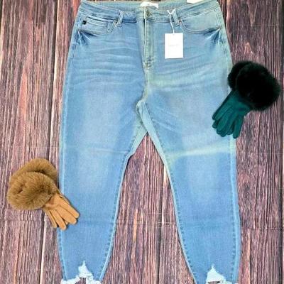 "KanCan" High-Rise Skinny Ankle Denim with Gloves