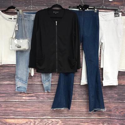 Black and White Sparkle with “Ethyl” Denim - Size 4 & Small