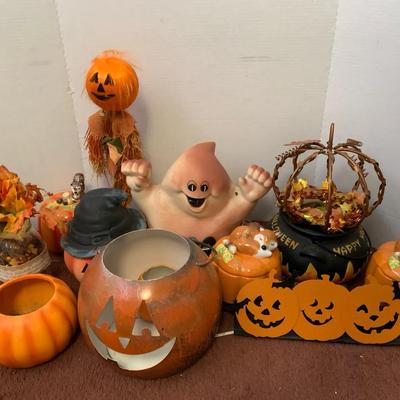 Vintage Halloween And Fall Themed Decorations