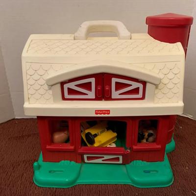 Vintage Fisher Price Toy Barn Set