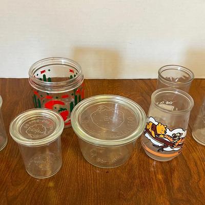 Two Small Weck Jars, Winnie The Pooh Juice Glass And More Vintage Juice Glasses