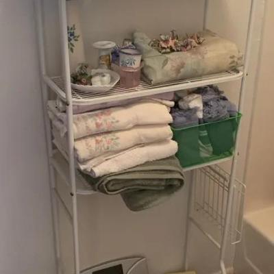 Towel Rack  And Towels With Decor And More