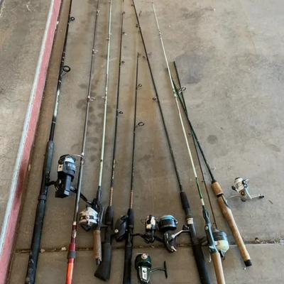 Large Collection Of Fishing Poles