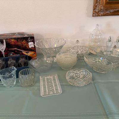 Crystal and Cut Glass Serving Dishes and Decor