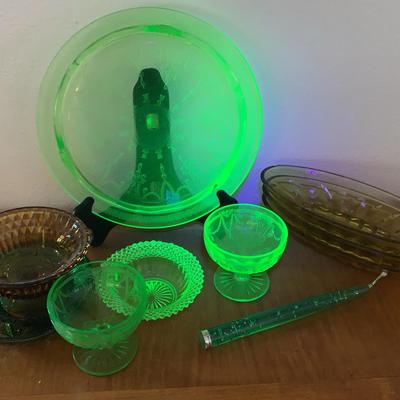 Uranium Glass And Other Vintage Glass