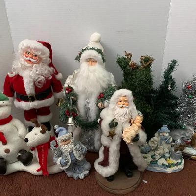 Santa Claus Statues And Christmas Figurines And Decor 