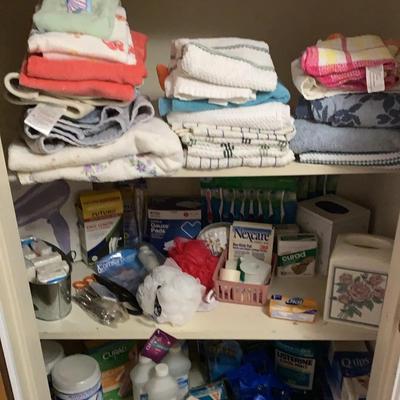 Bathroom Towels And Assorted Bathroom Items